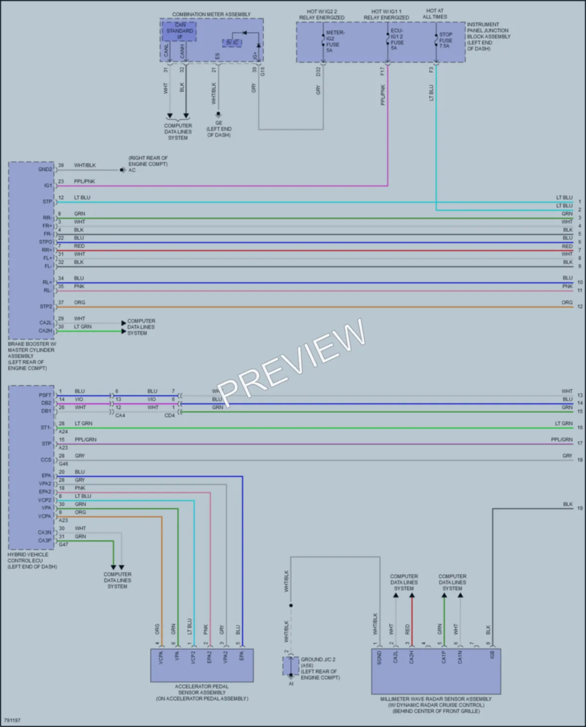 2022 Toyota AvalonHybrid Cruise Control wiring diagram preview