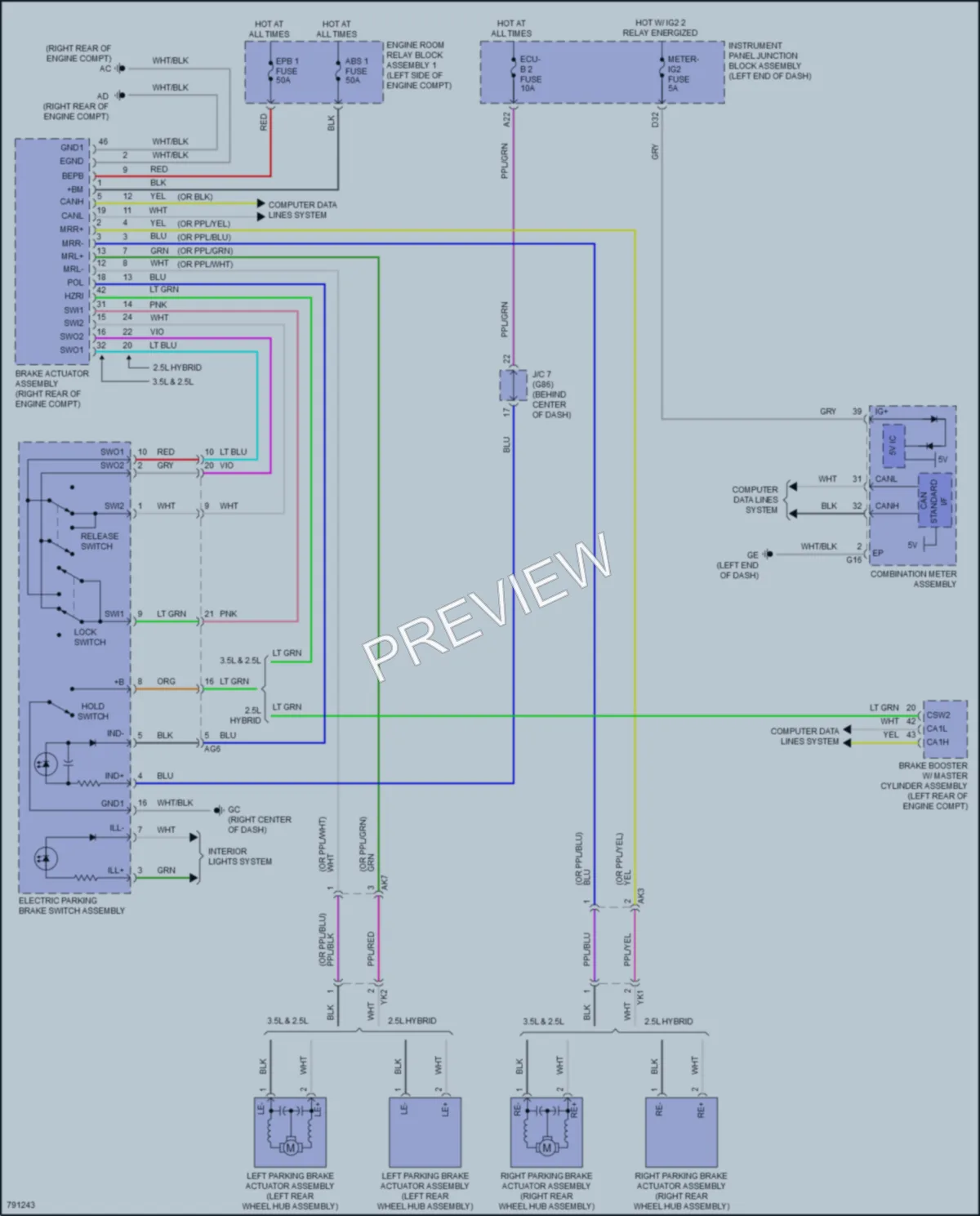 2022 Toyota AvalonHybrid Shift Interlock wiring diagram preview