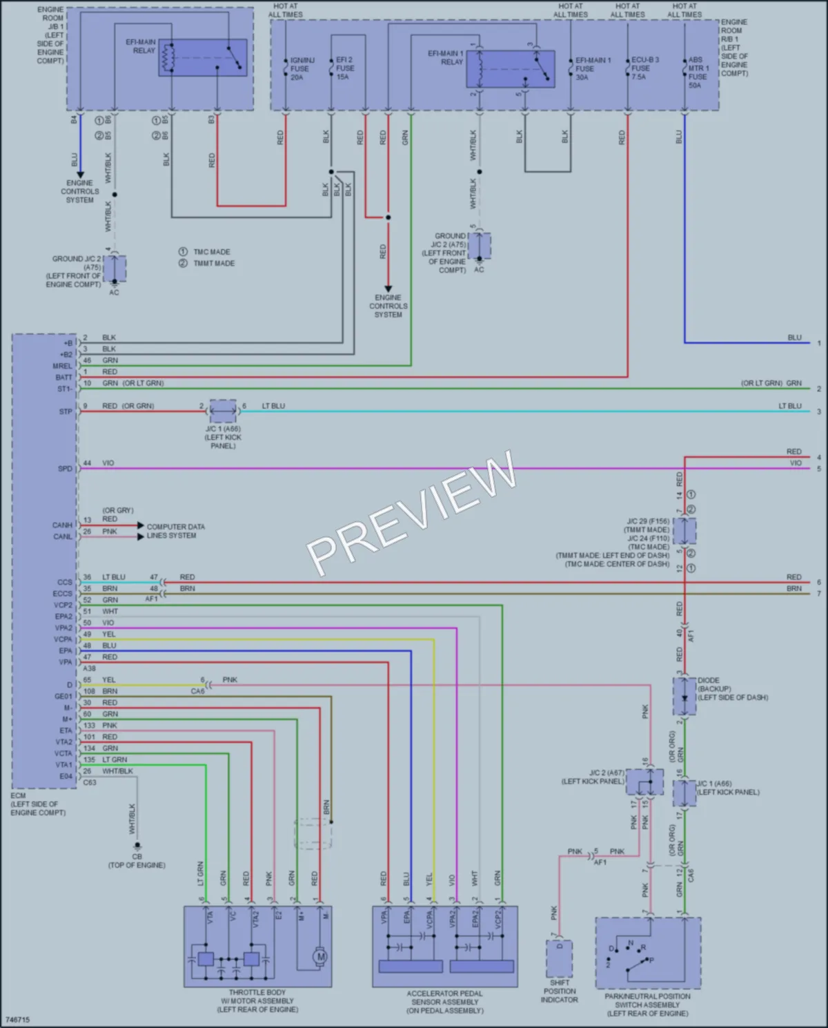 2022 Toyota CHR Cruise Control wiring diagram preview