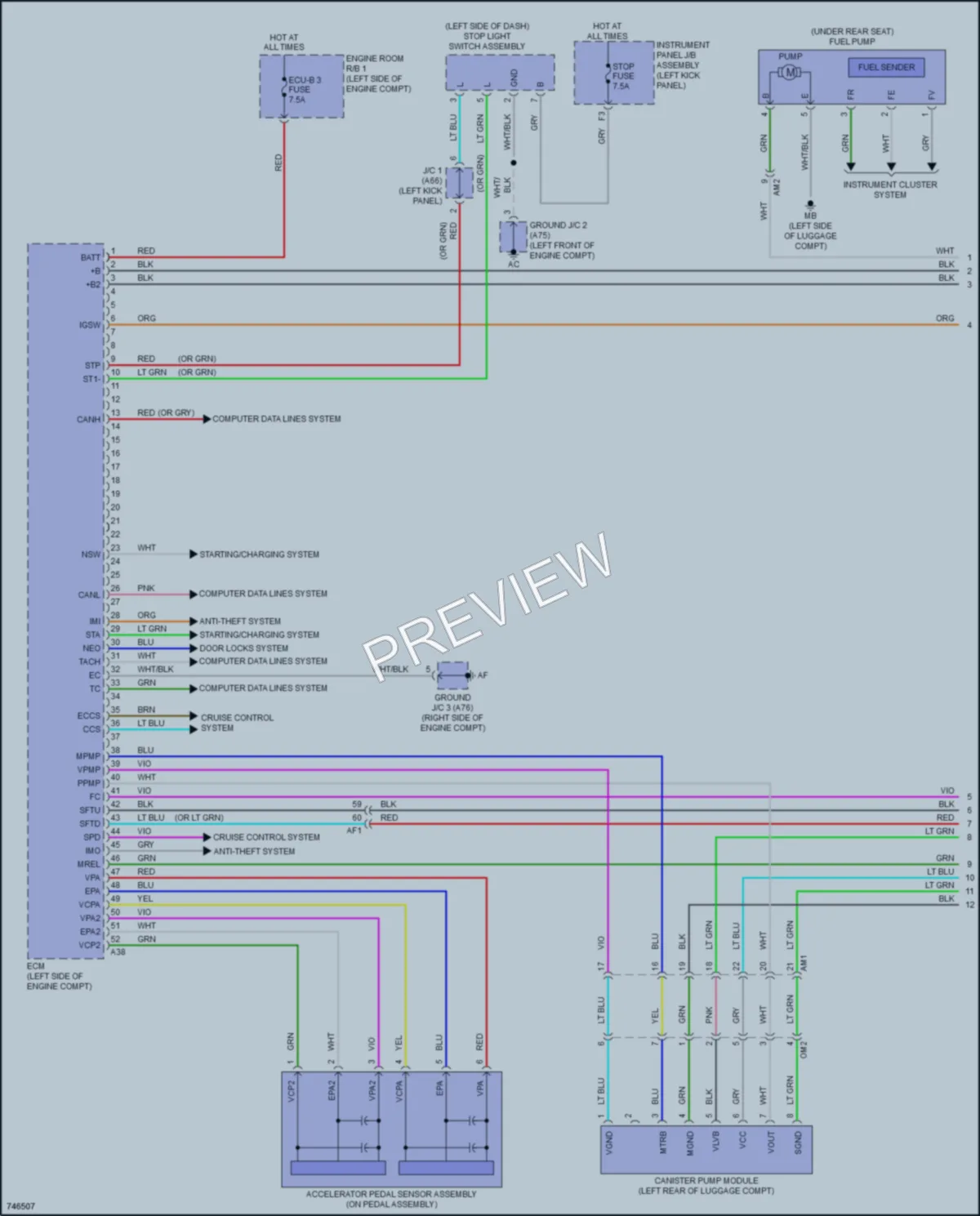 2022 Toyota CHR Engine Performance wiring diagram preview