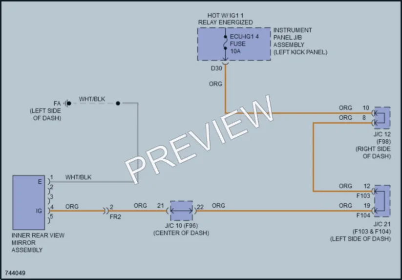 2022 Toyota CHR Power Mirrors wiring diagram preview
