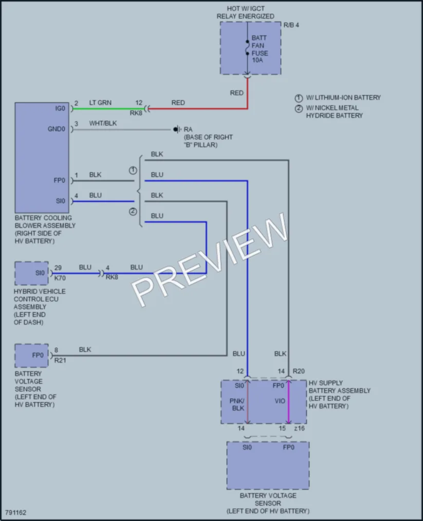 2022 Toyota Camry Cooling Fan wiring diagram preview