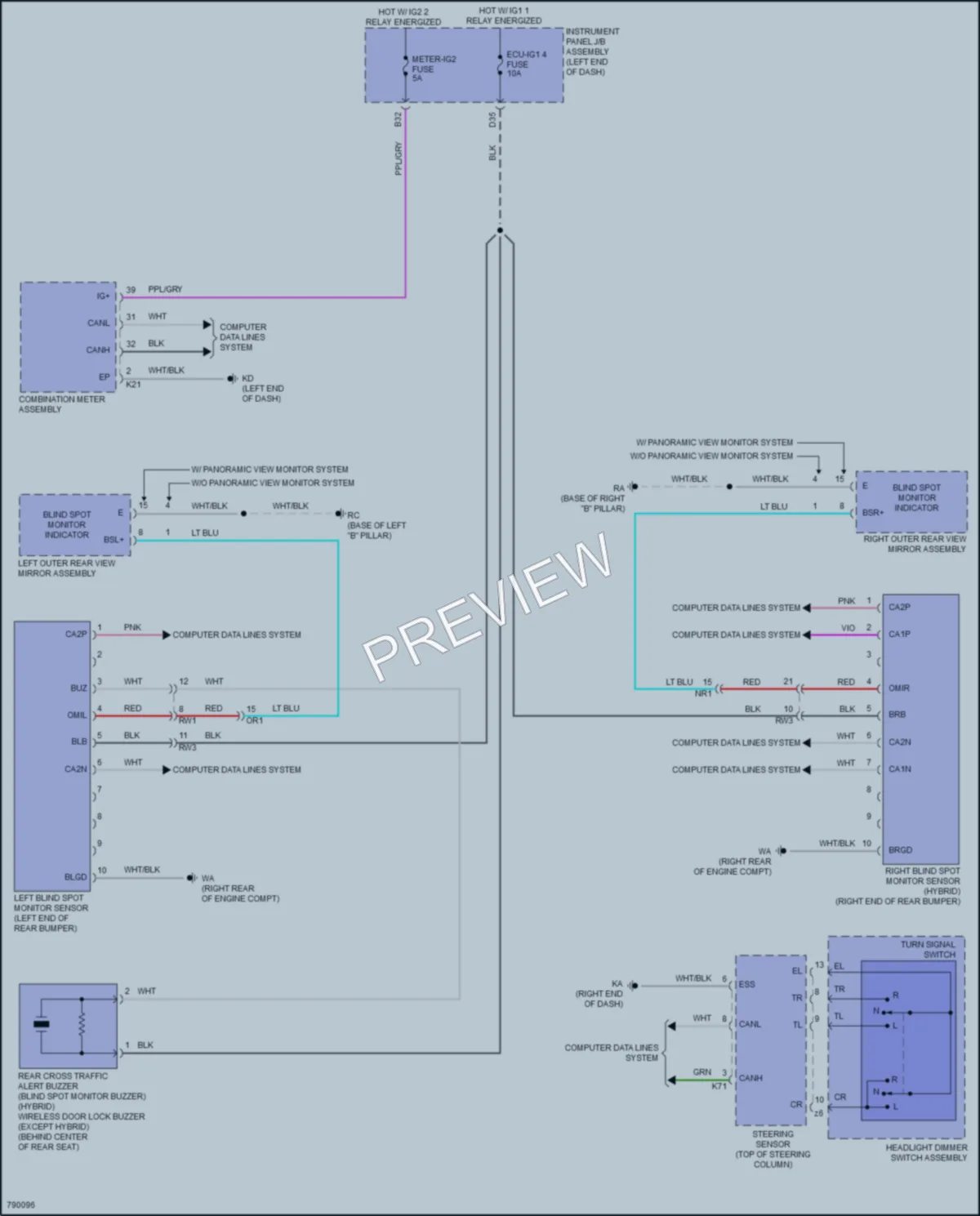 2022 Toyota Camry Navigation wiring diagram preview