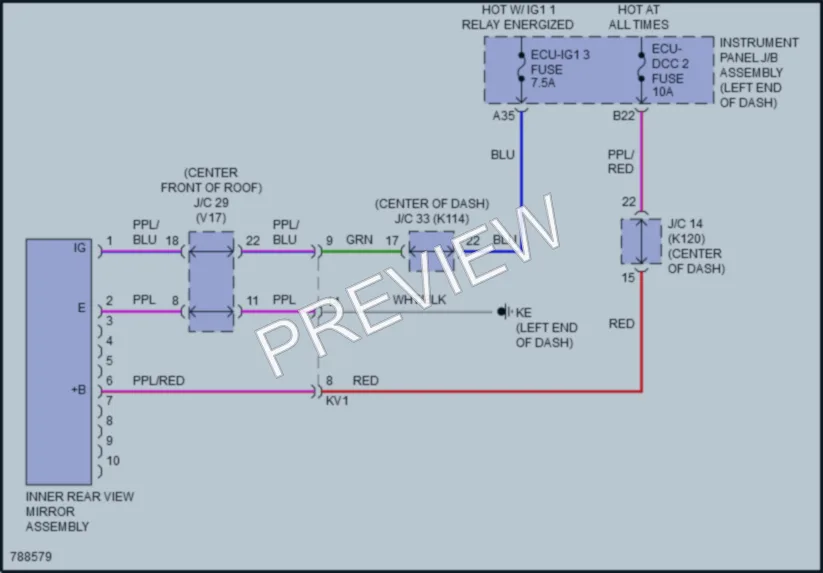 2022 Toyota Camry Power Mirrors wiring diagram preview