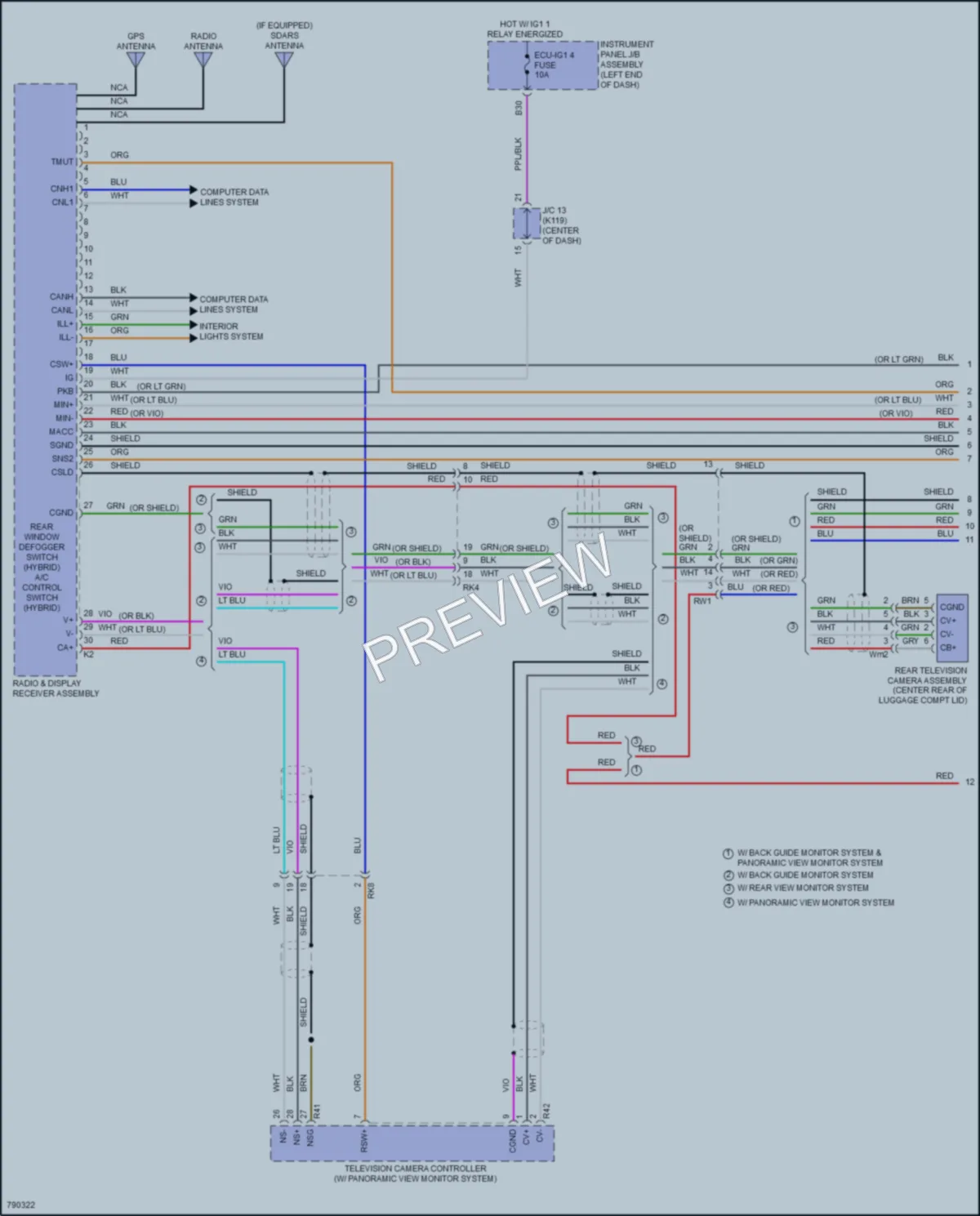 2022 Toyota Camry Radio wiring diagram preview