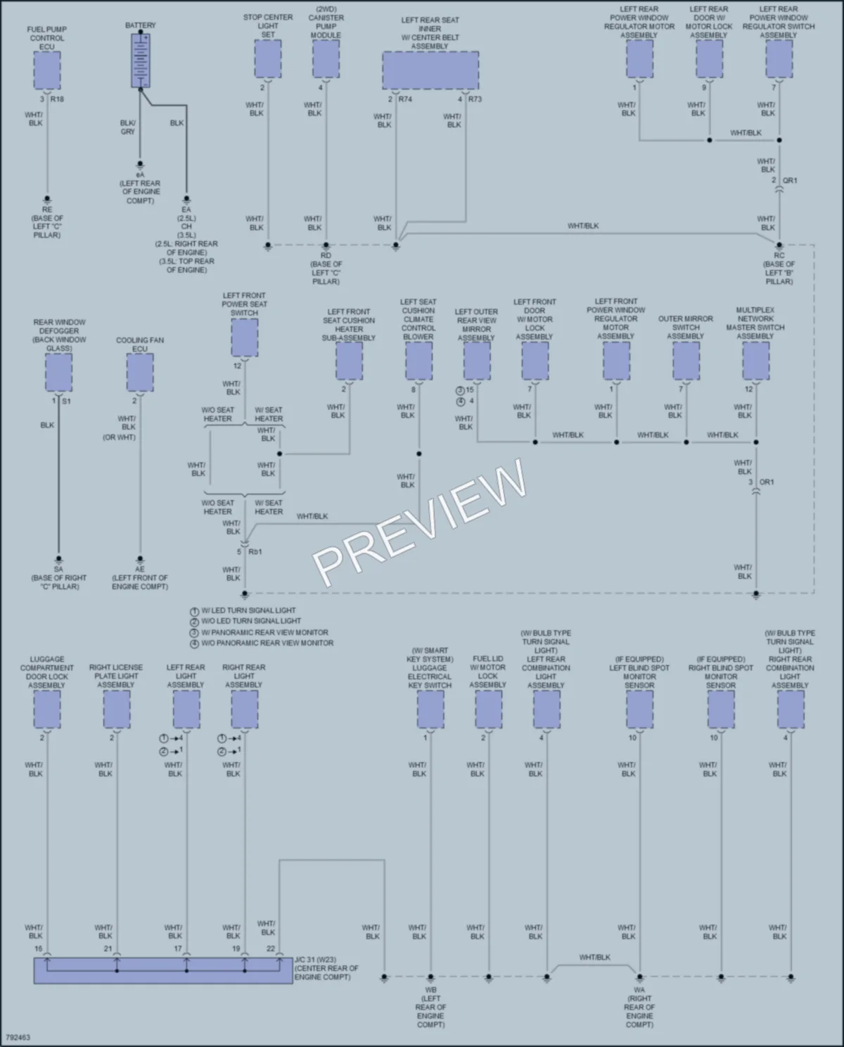 2022 Toyota CamryHybrid Ground Distribution wiring diagram preview