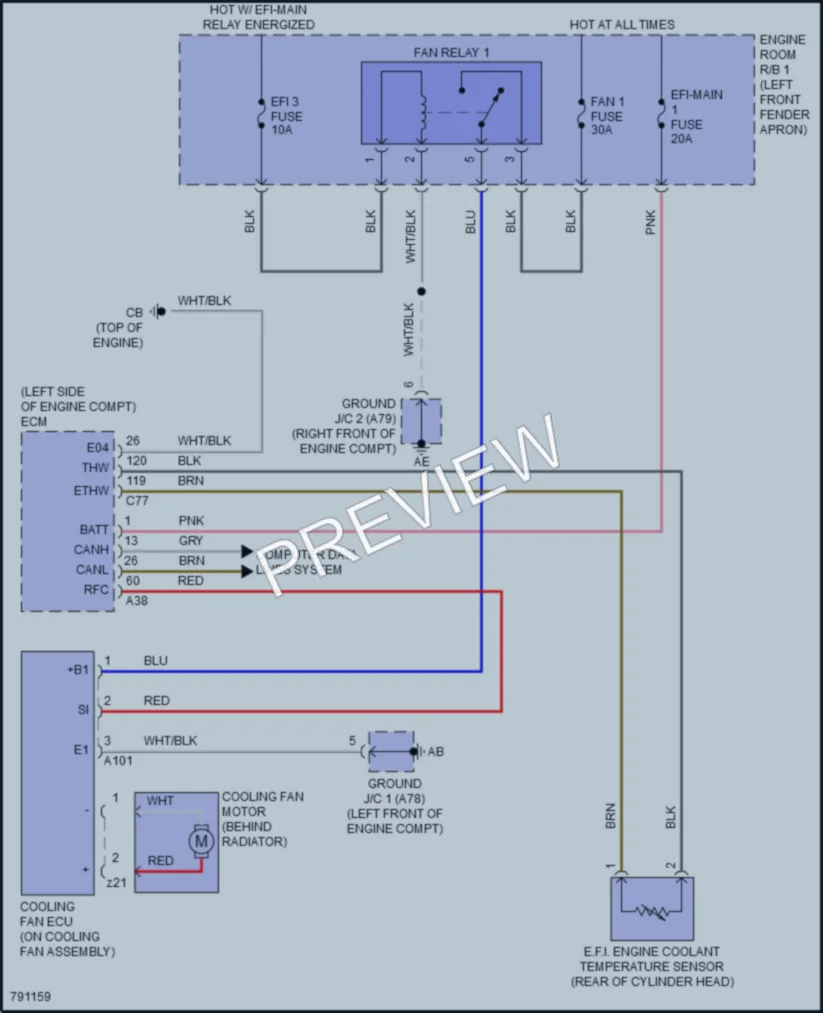 2022 Toyota Corolla Cooling Fan wiring diagram preview