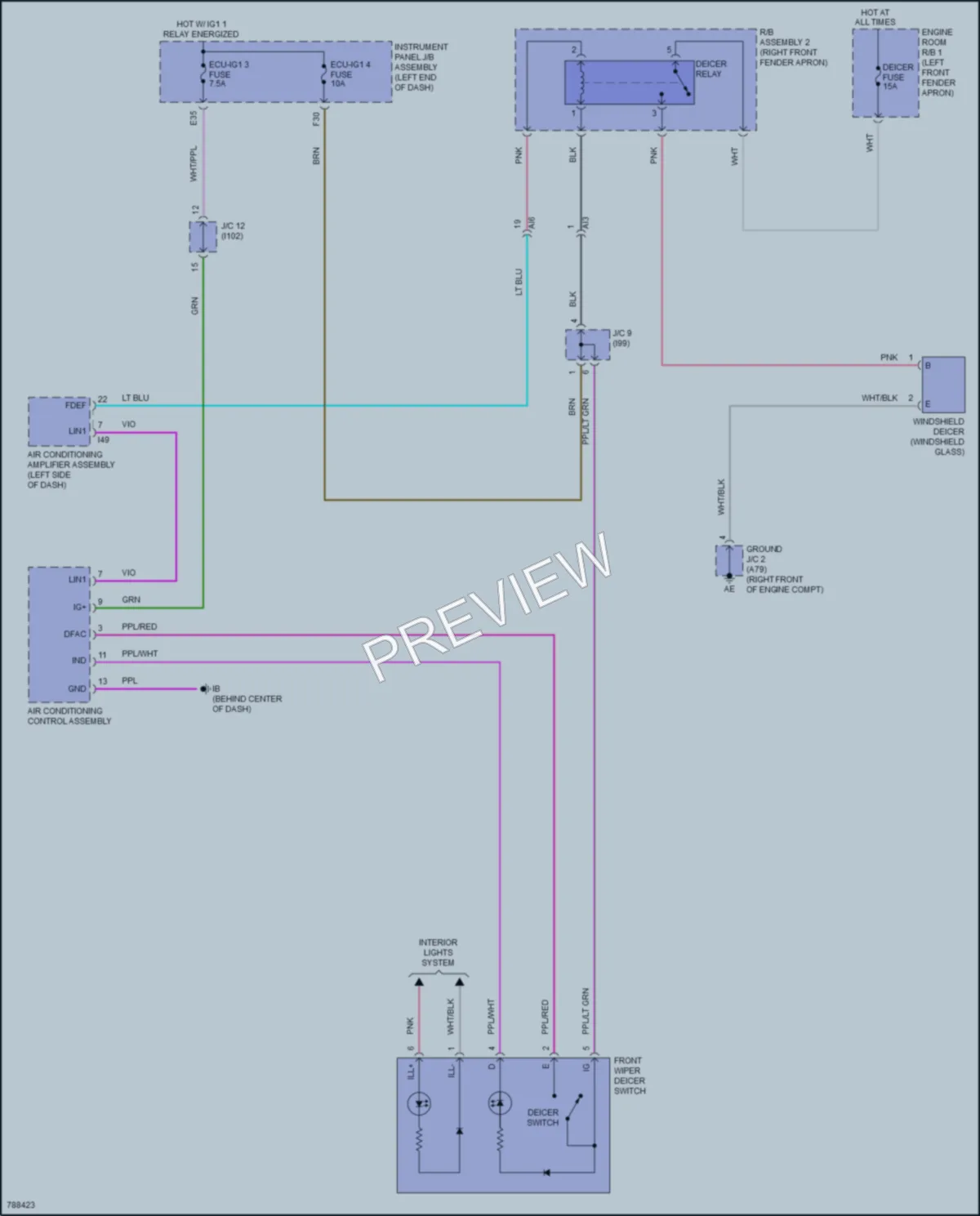 2022 Toyota Corolla Defoggers wiring diagram preview