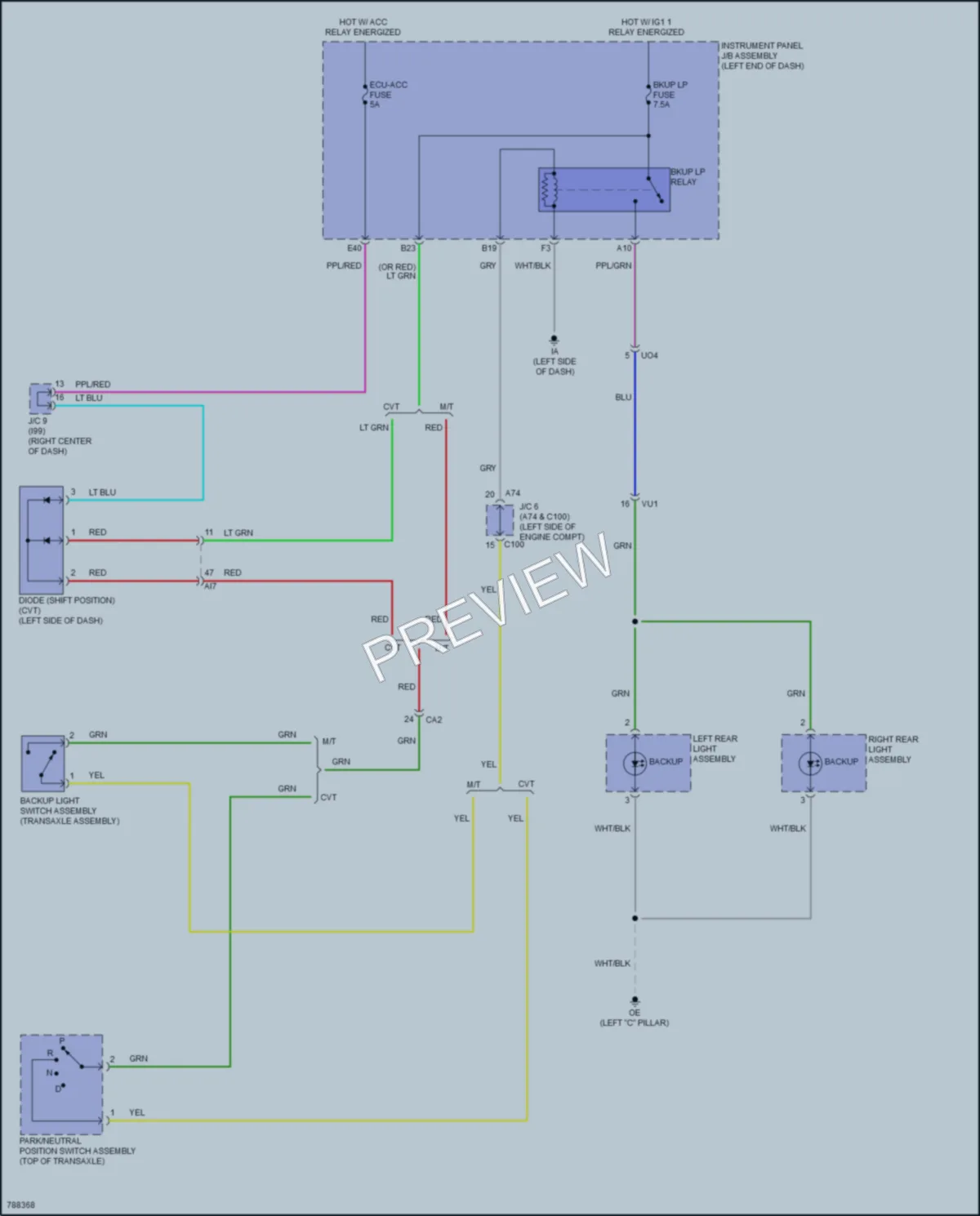 2022 Toyota Corolla Exterior Lights wiring diagram preview