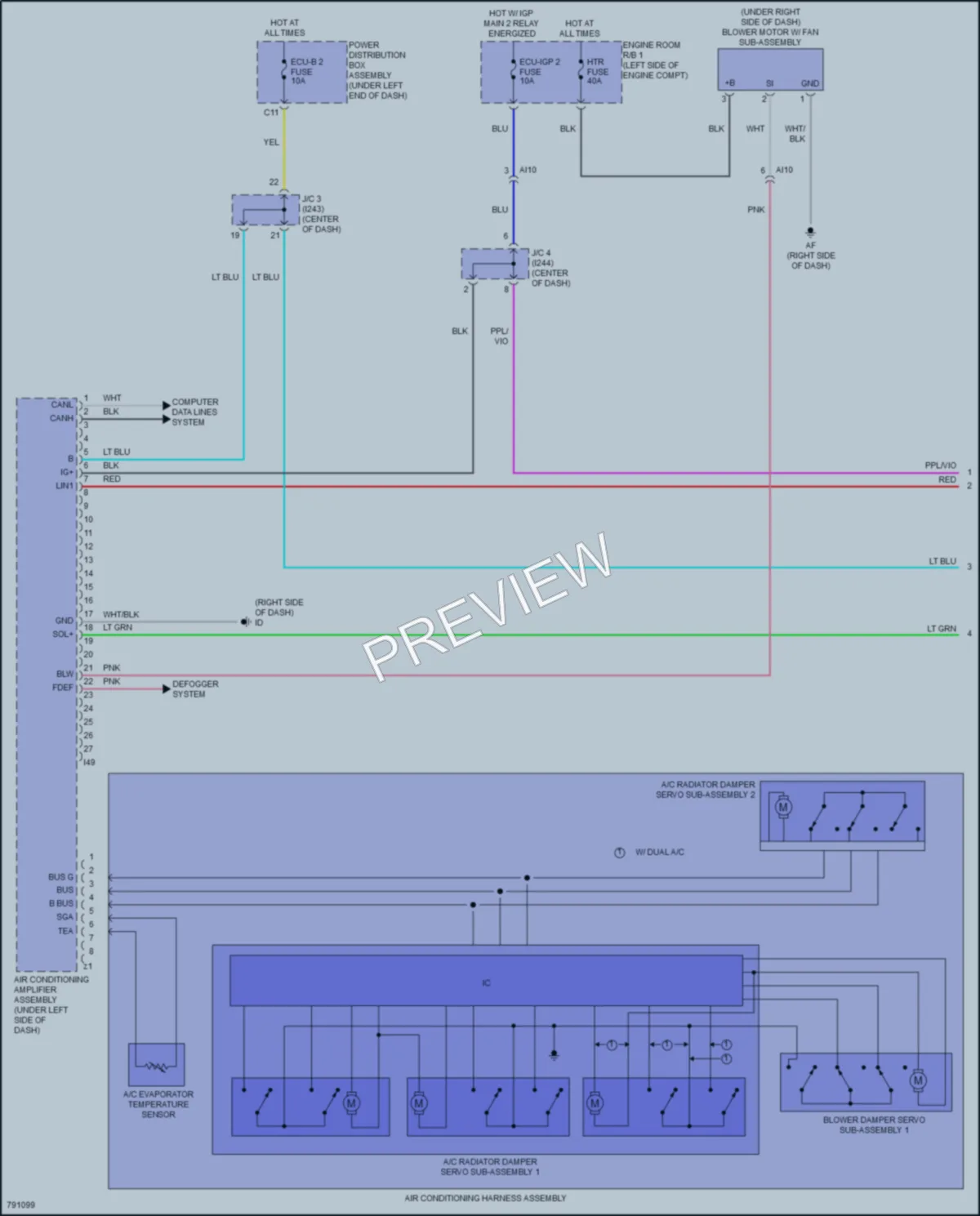 2022 Toyota CorollaCross Air Conditioning wiring diagram preview