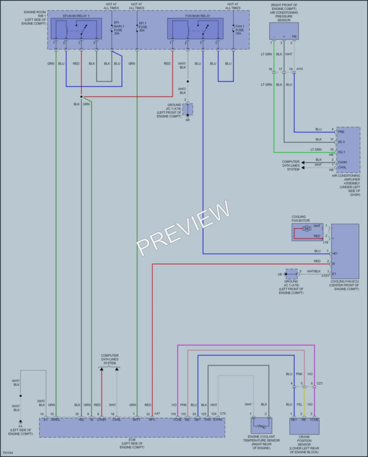 2022 Toyota CorollaCross Cooling Fan wiring diagram preview