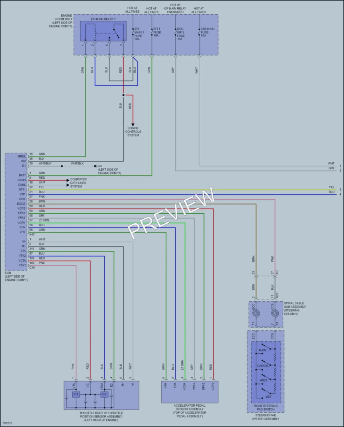 2022 Toyota CorollaCross Cruise Control wiring diagram preview