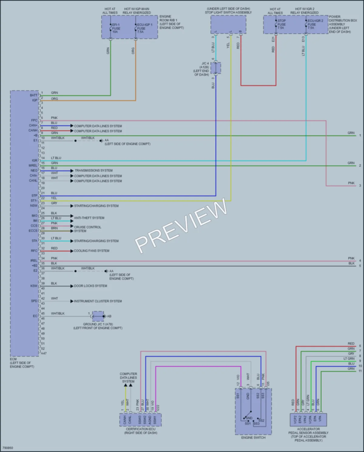 2022 Toyota CorollaCross Engine Performance wiring diagram preview