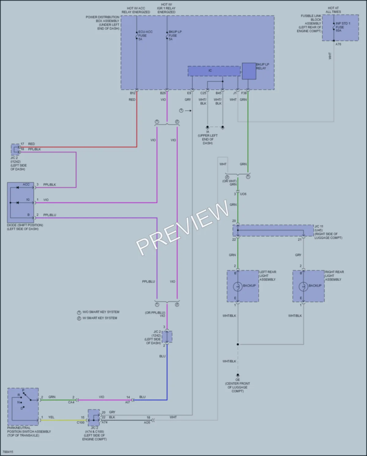 2022 Toyota CorollaCross Exterior Lights wiring diagram preview