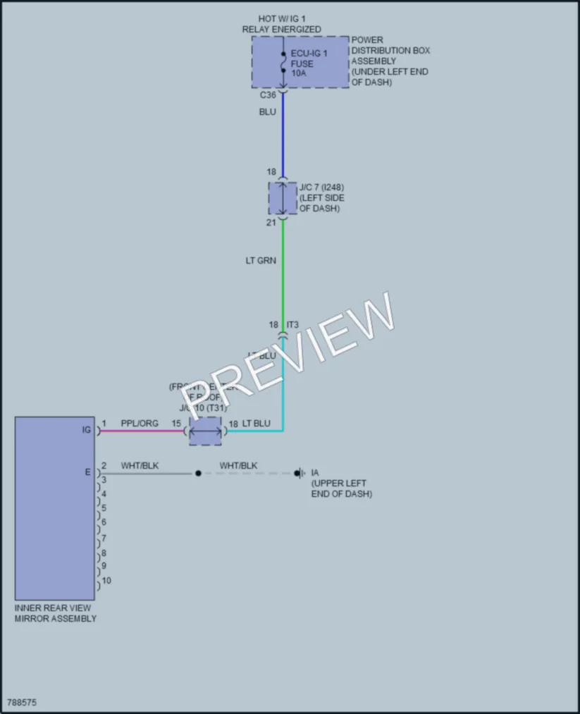 2022 Toyota CorollaCross Power Mirrors wiring diagram preview