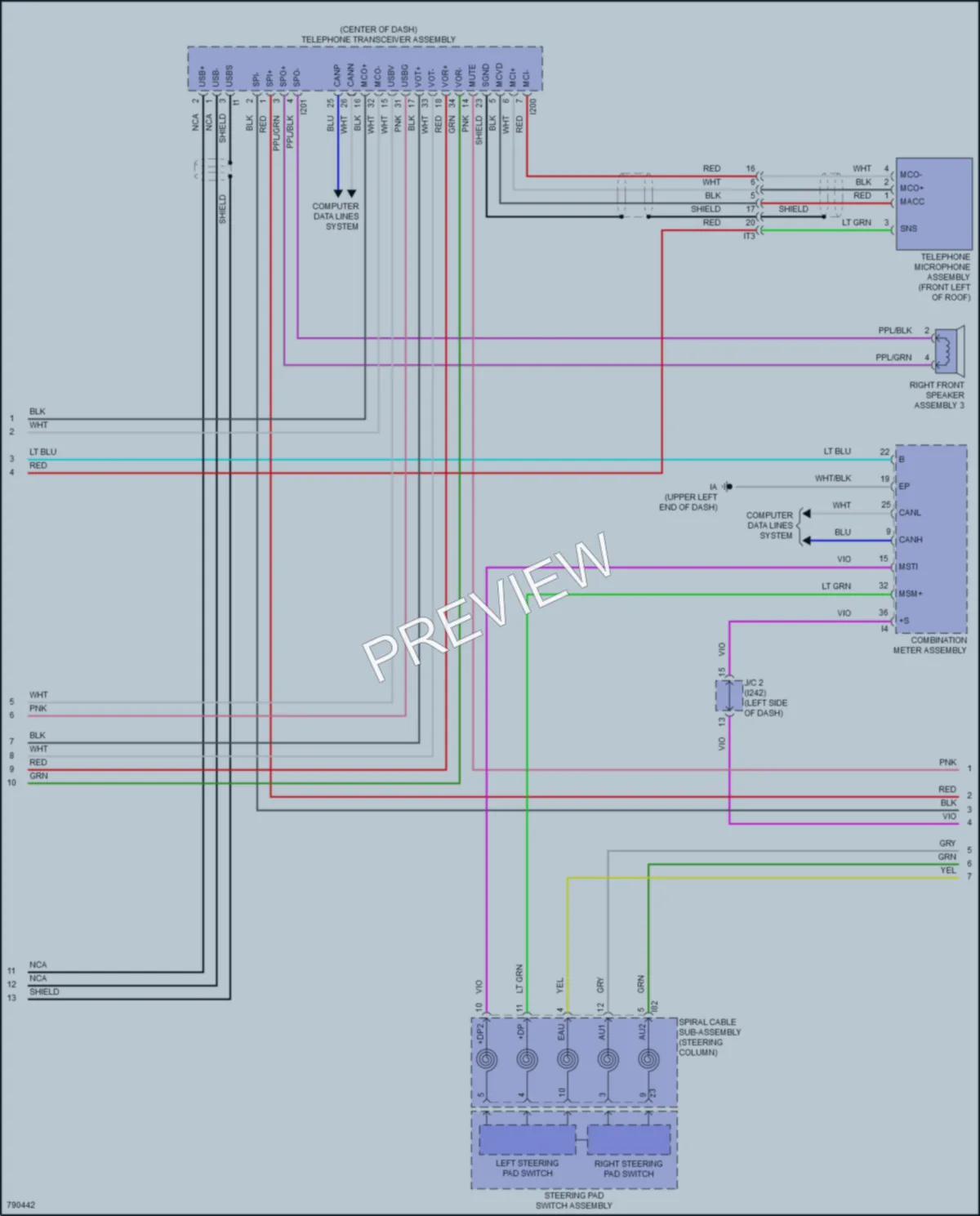 2022 Toyota CorollaCross Radio wiring diagram preview