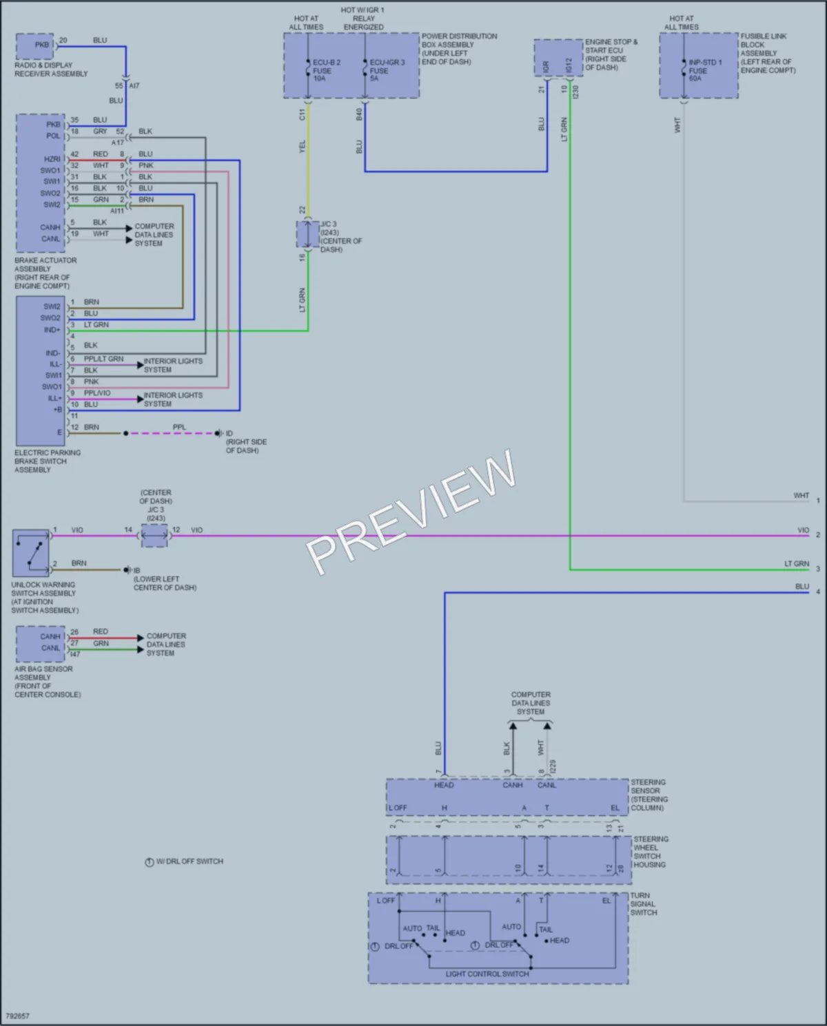 2022 Toyota CorollaCross Warning Systems wiring diagram preview