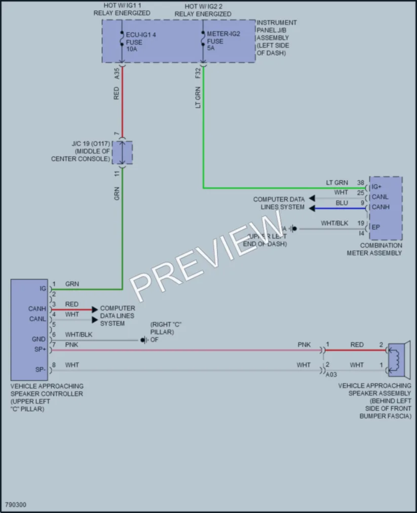 2022 Toyota CorollaHybrid Active Bodyworks wiring diagram preview