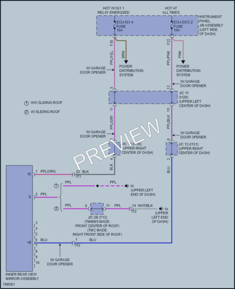 2022 Toyota CorollaHybrid Power Mirrors wiring diagram preview