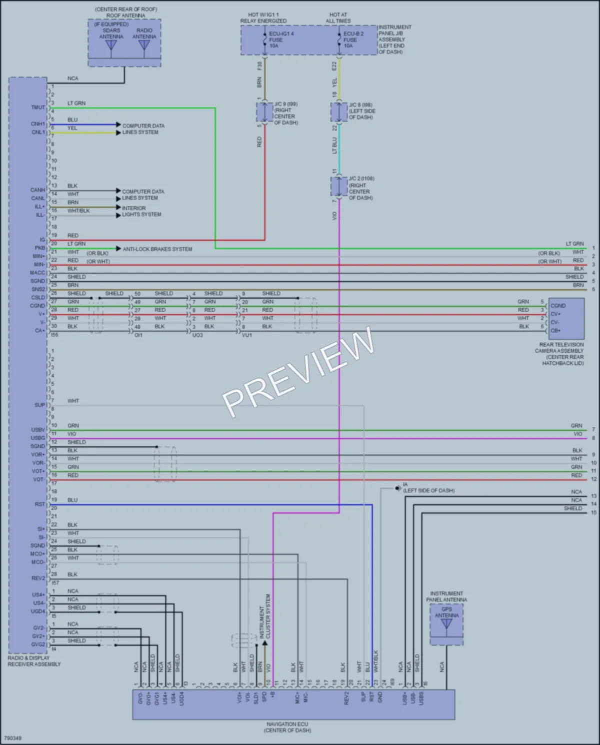 2022 Toyota CorollaHybrid Radio wiring diagram preview
