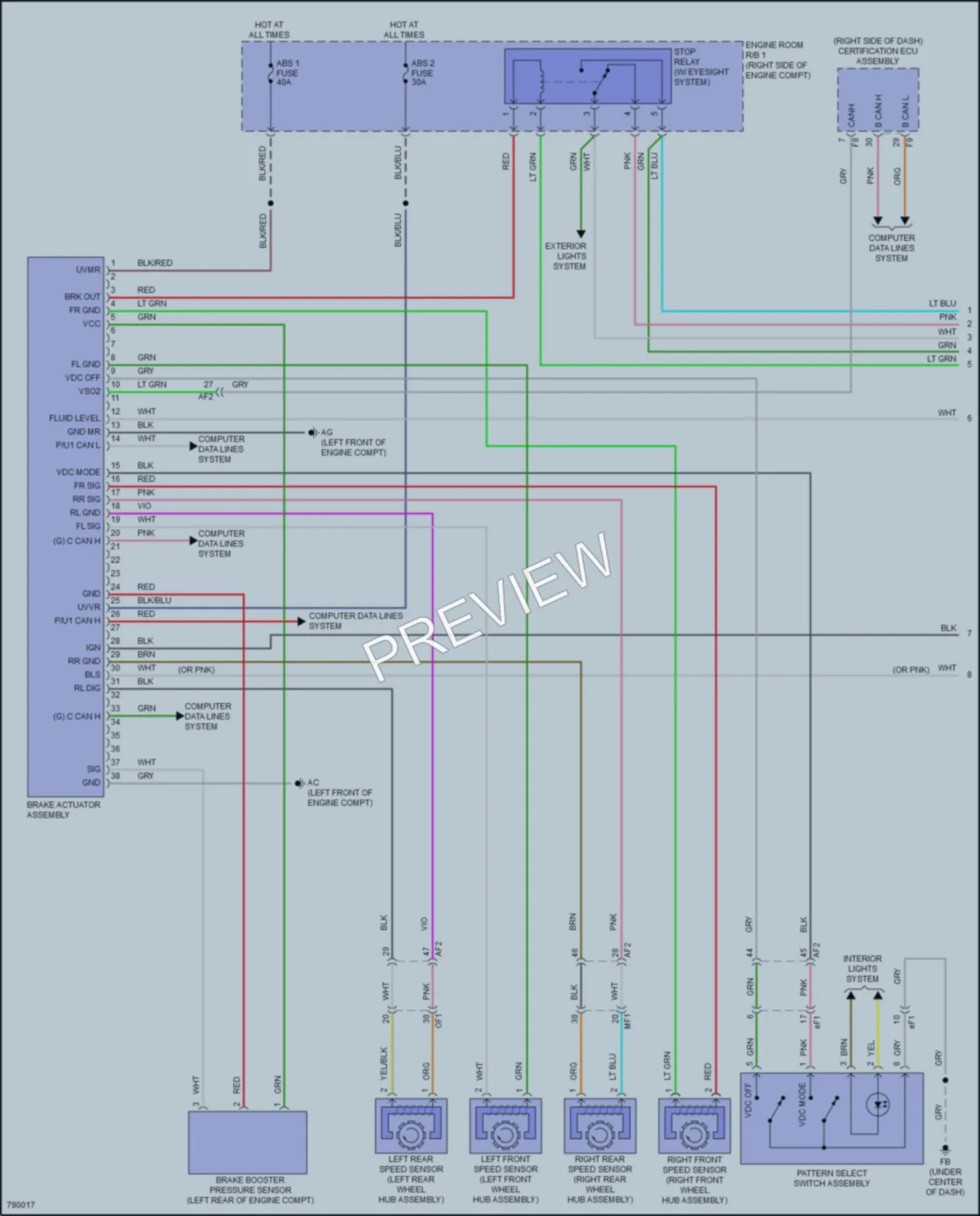 2022 Toyota GR86 Anti Lock Brakes wiring diagram preview