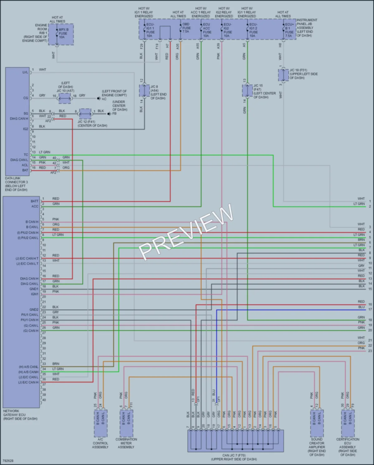 2022 Toyota GR86 Computer Data Lines wiring diagram preview