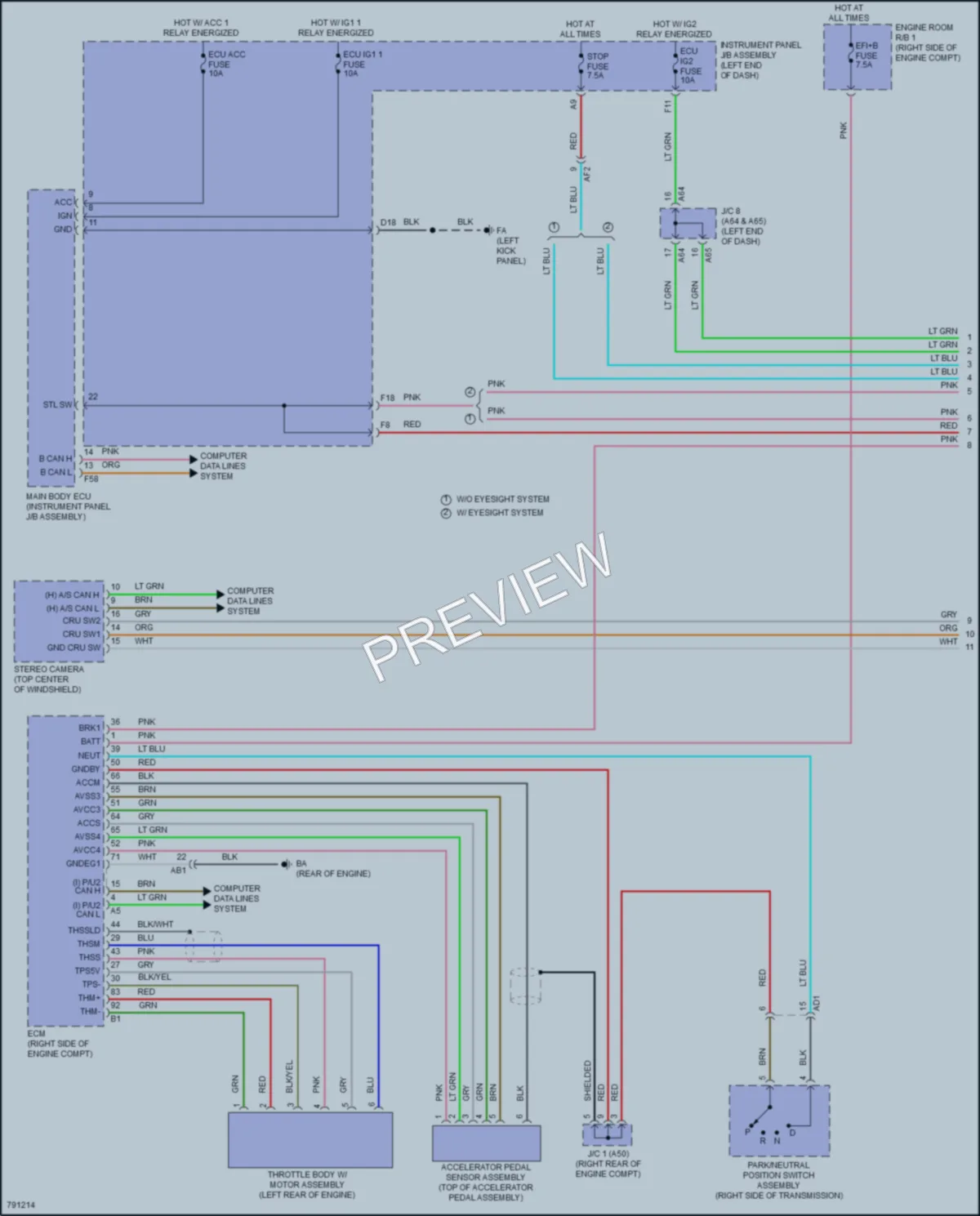2022 Toyota GR86 Cruise Control wiring diagram preview