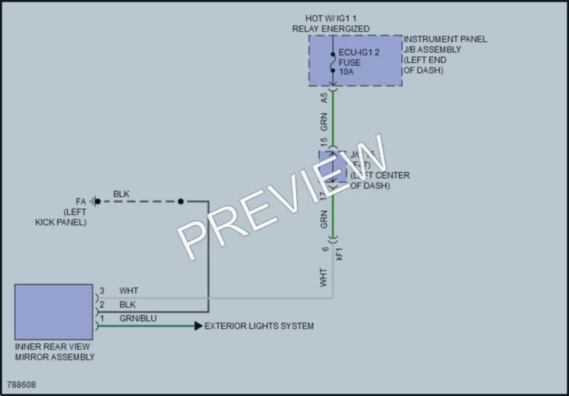2022 Toyota GR86 Power Mirrors wiring diagram preview