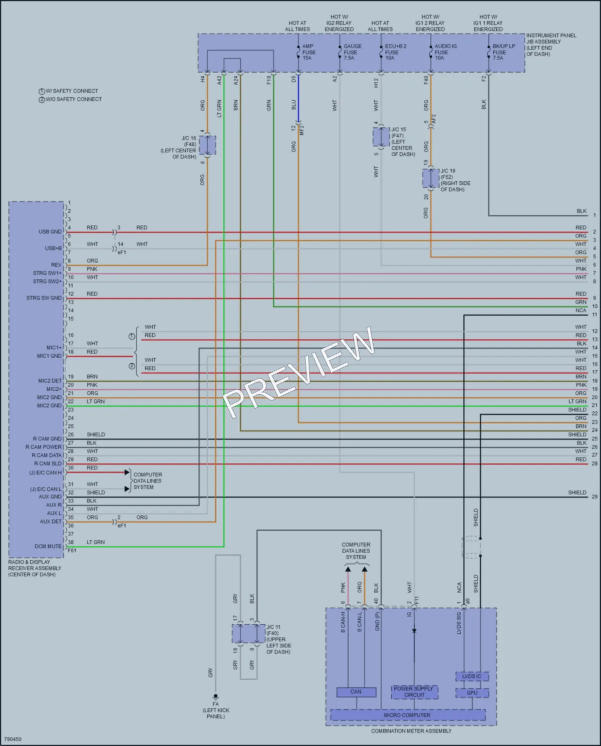 2022 Toyota GR86 Radio wiring diagram preview