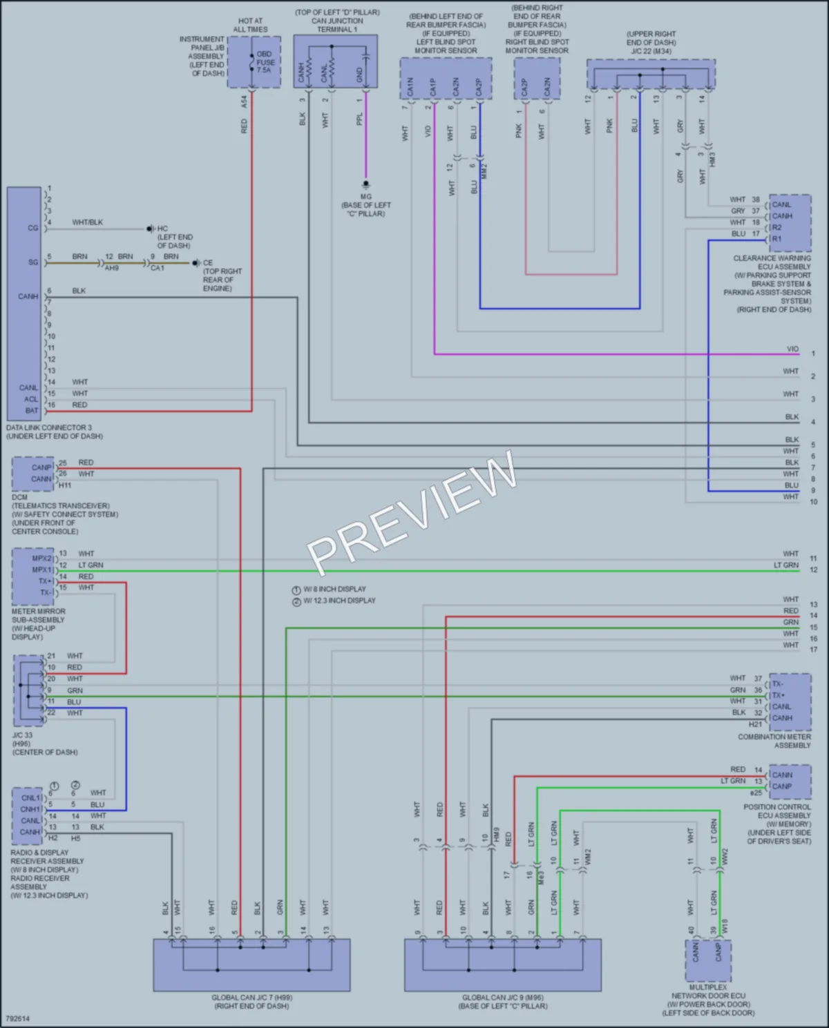 2022 Toyota HighlanderHybrid Computer Data Lines wiring diagram preview