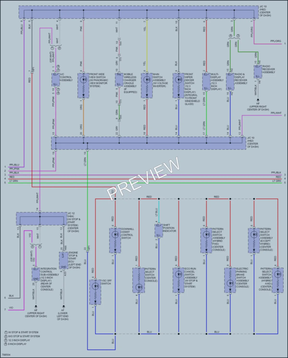 2022 Toyota HighlanderHybrid Interior Lights wiring diagram preview