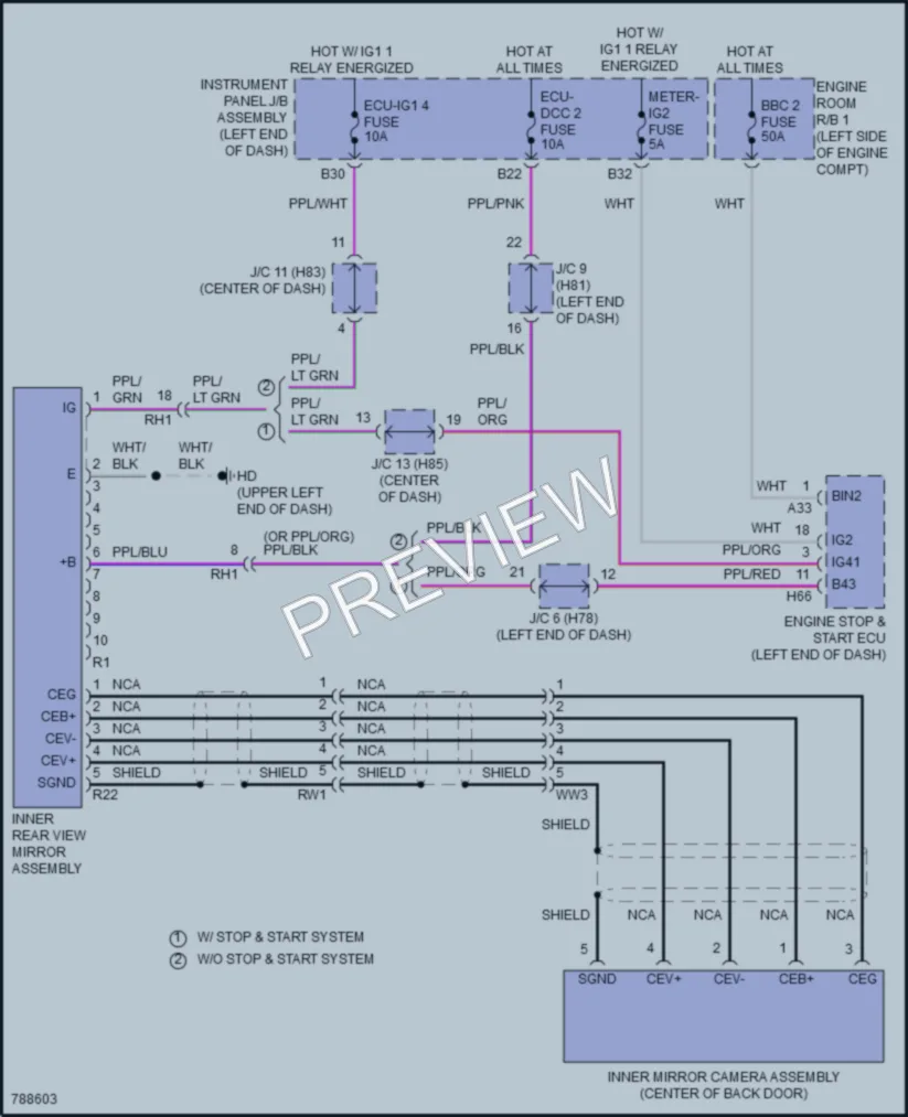2022 Toyota HighlanderHybrid Power Mirrors wiring diagram preview