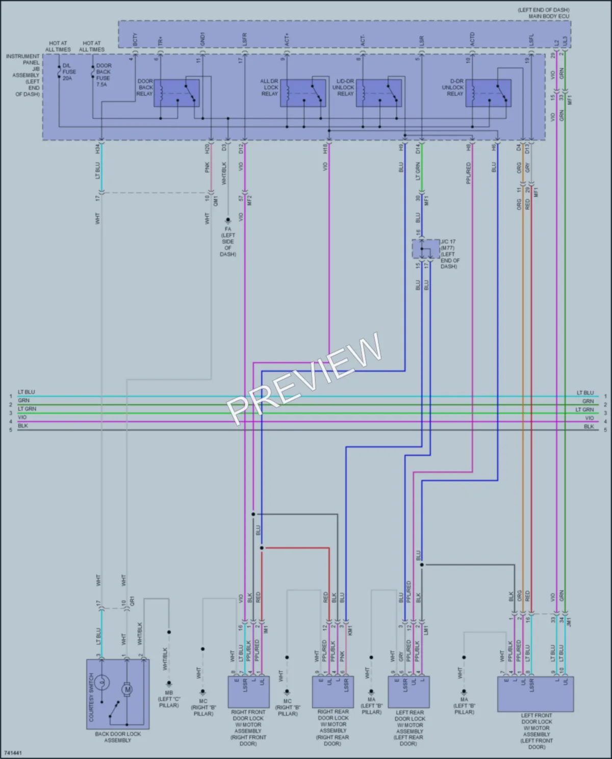 2022 Toyota Prius Anti Theft wiring diagram preview