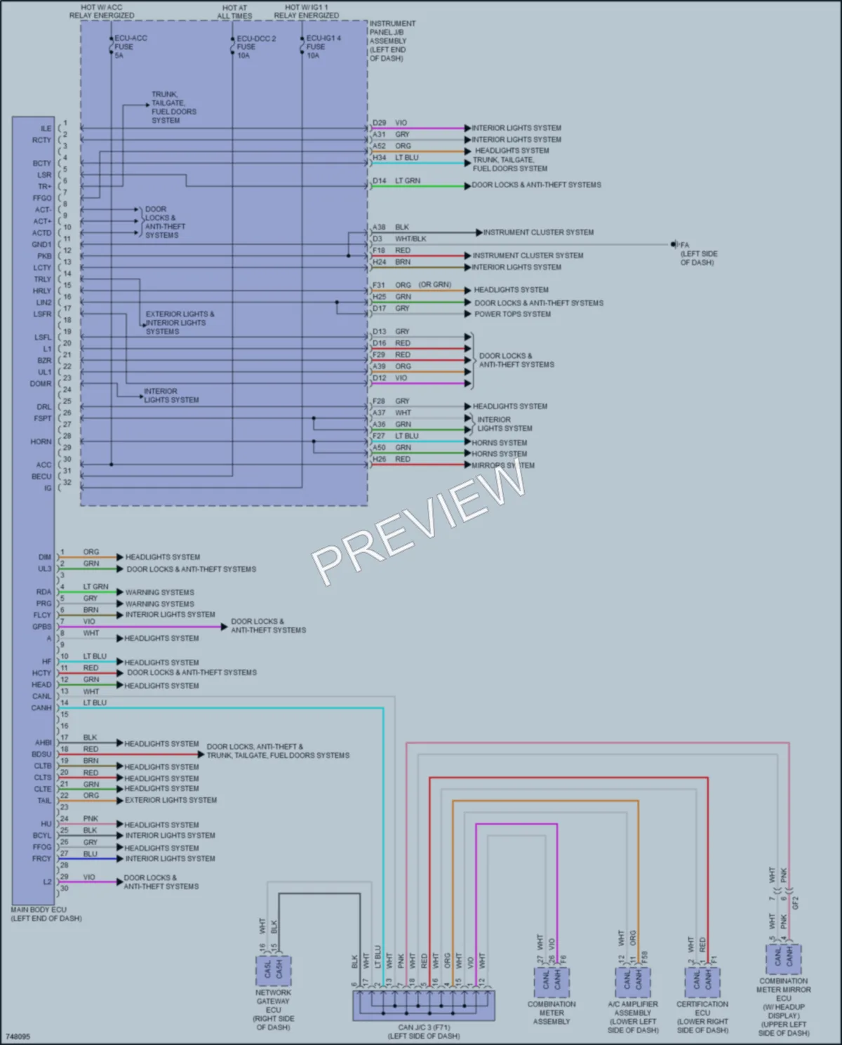 2022 Toyota Prius Body Control Modules wiring diagram preview