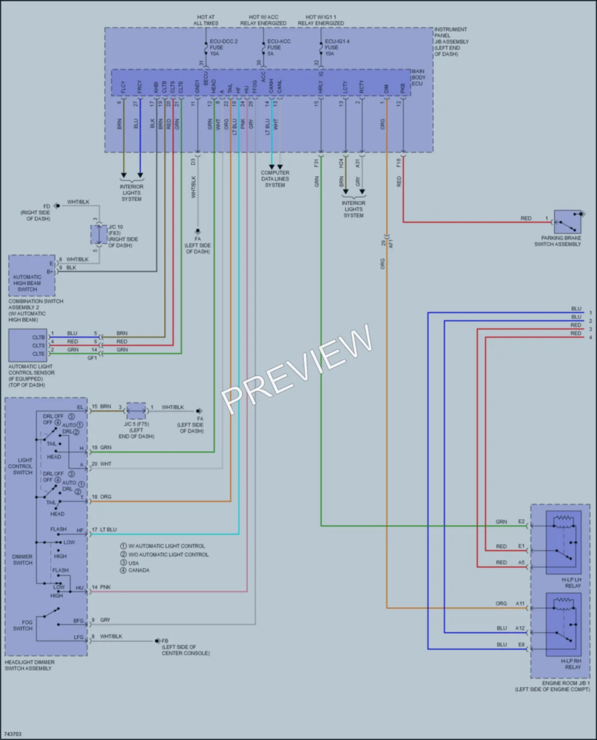2022 Toyota Prius Headlights wiring diagram preview