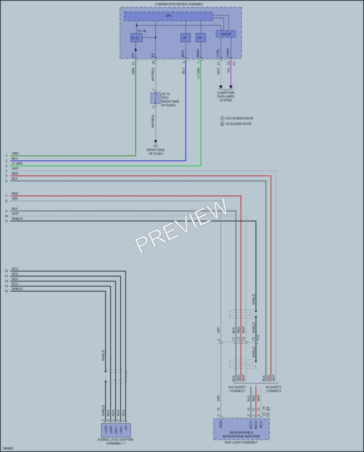 2022 Toyota Prius Radio wiring diagram preview