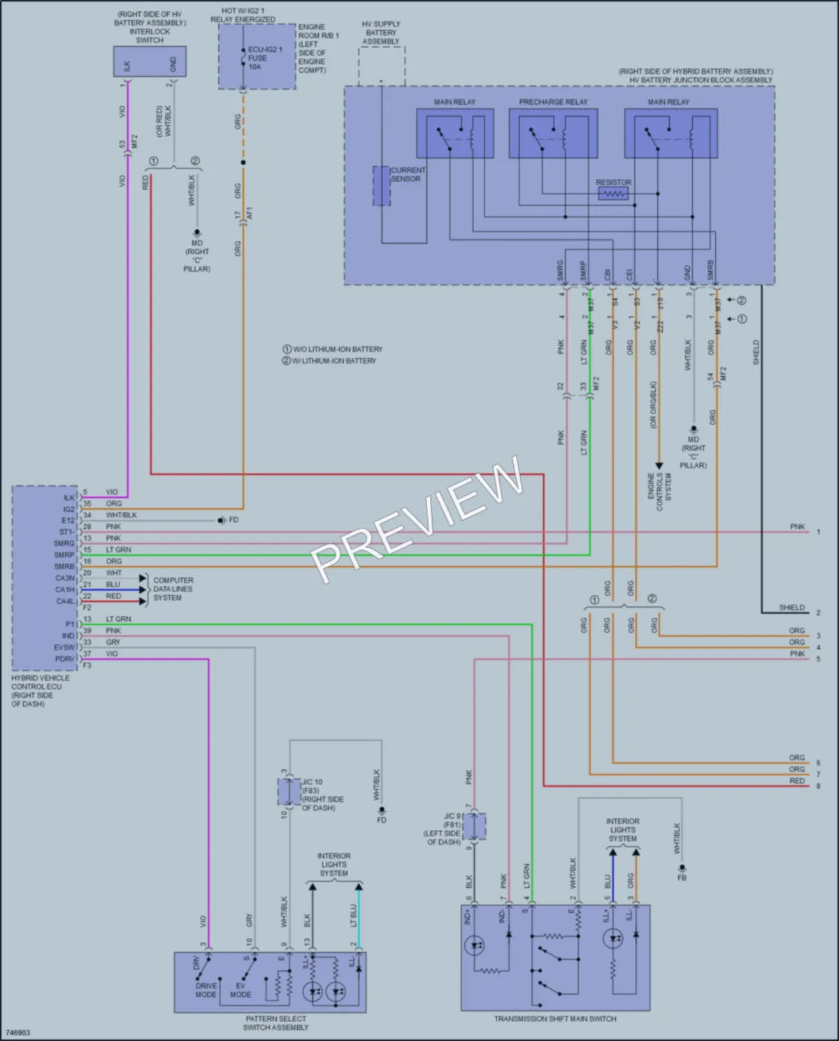 2022 Toyota Prius Transmission wiring diagram preview