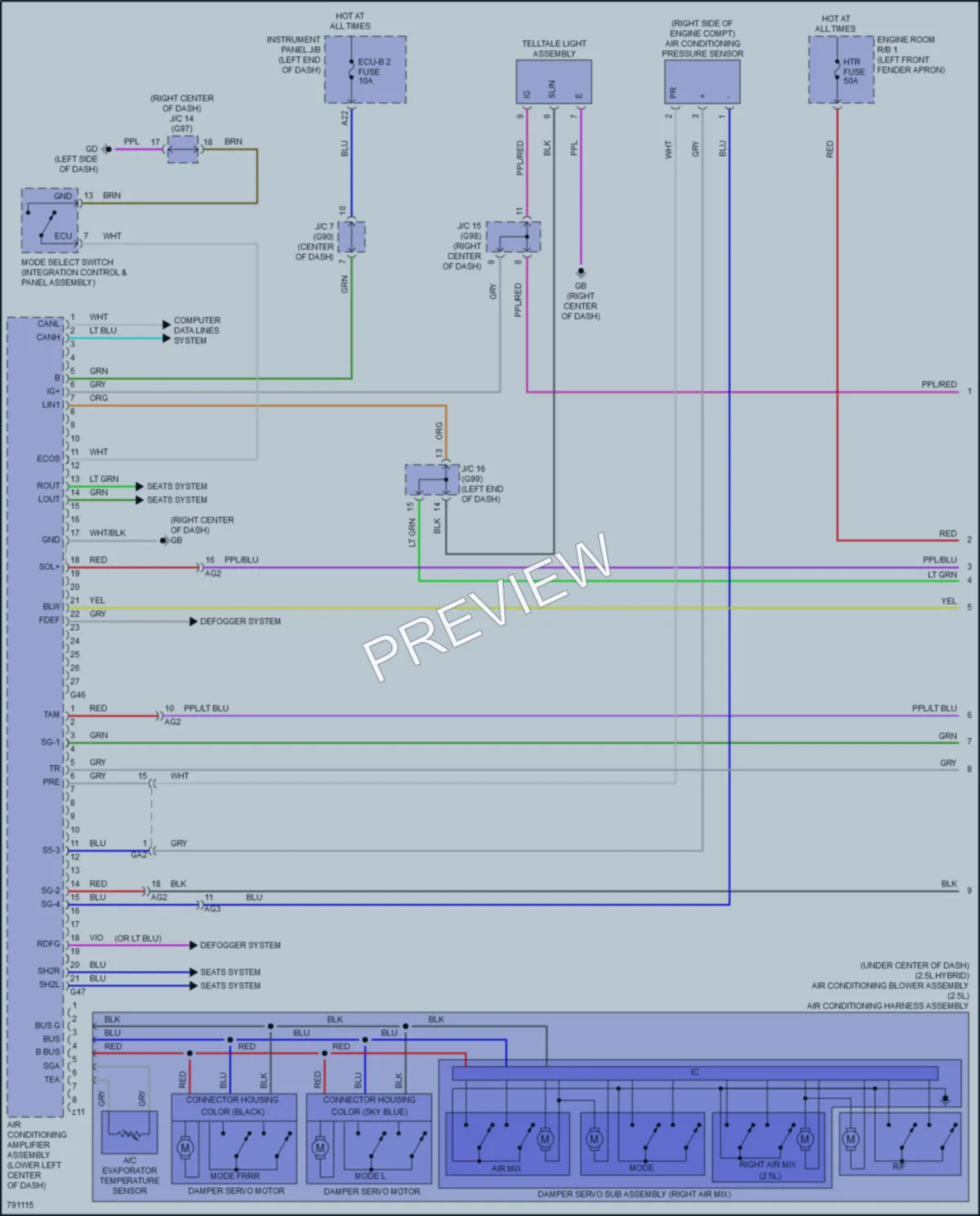 2022 Toyota RAV4 Air Conditioning wiring diagram preview