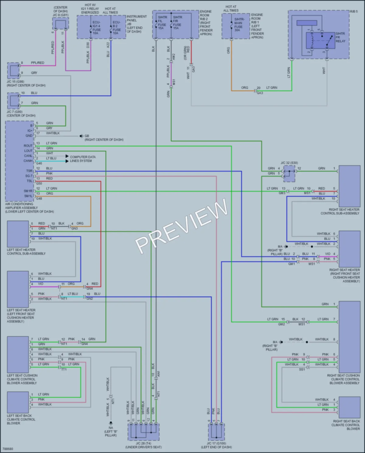 2022 Toyota RAV4 Power Seats wiring diagram preview