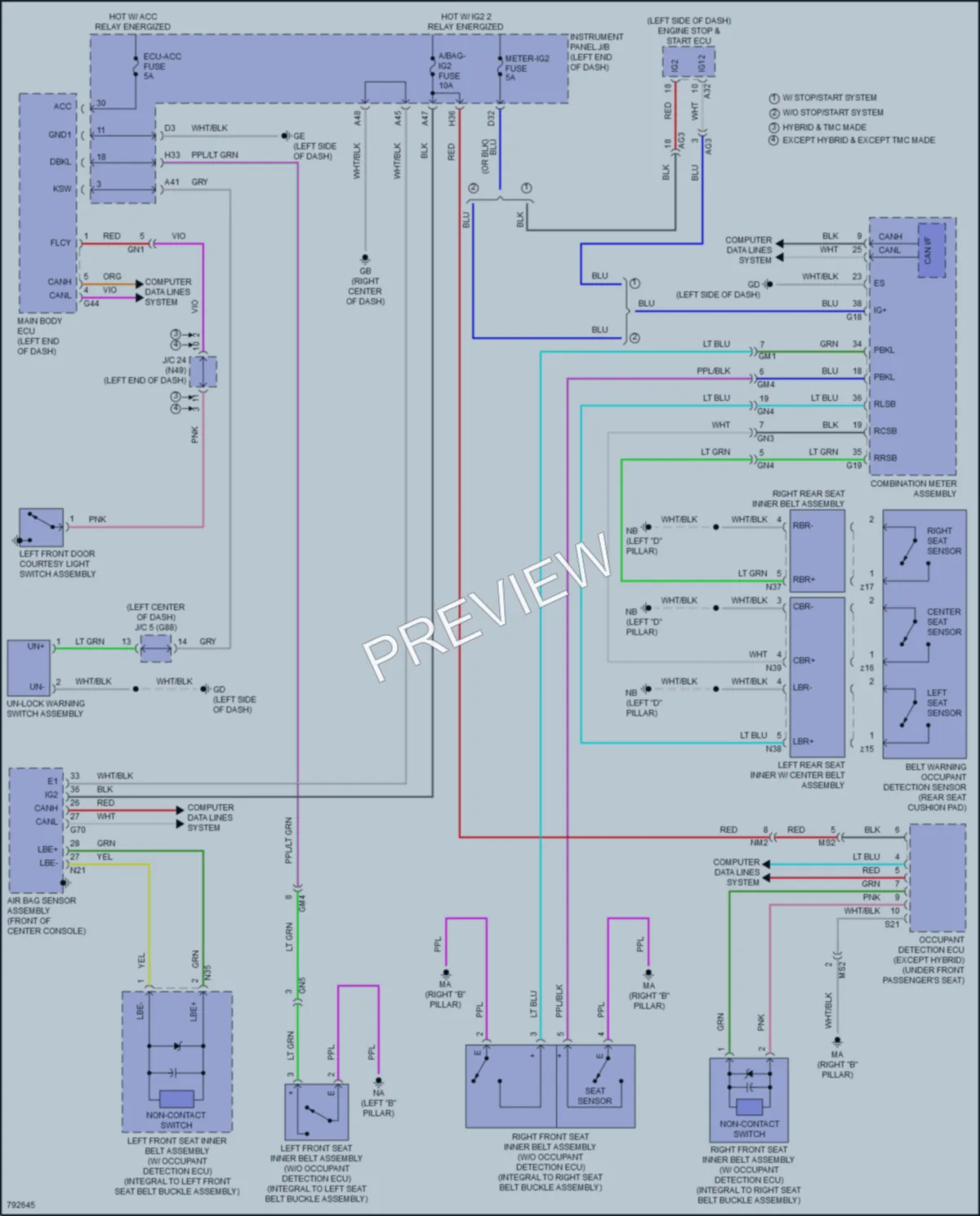 2022 Toyota RAV4 Warning Systems wiring diagram preview