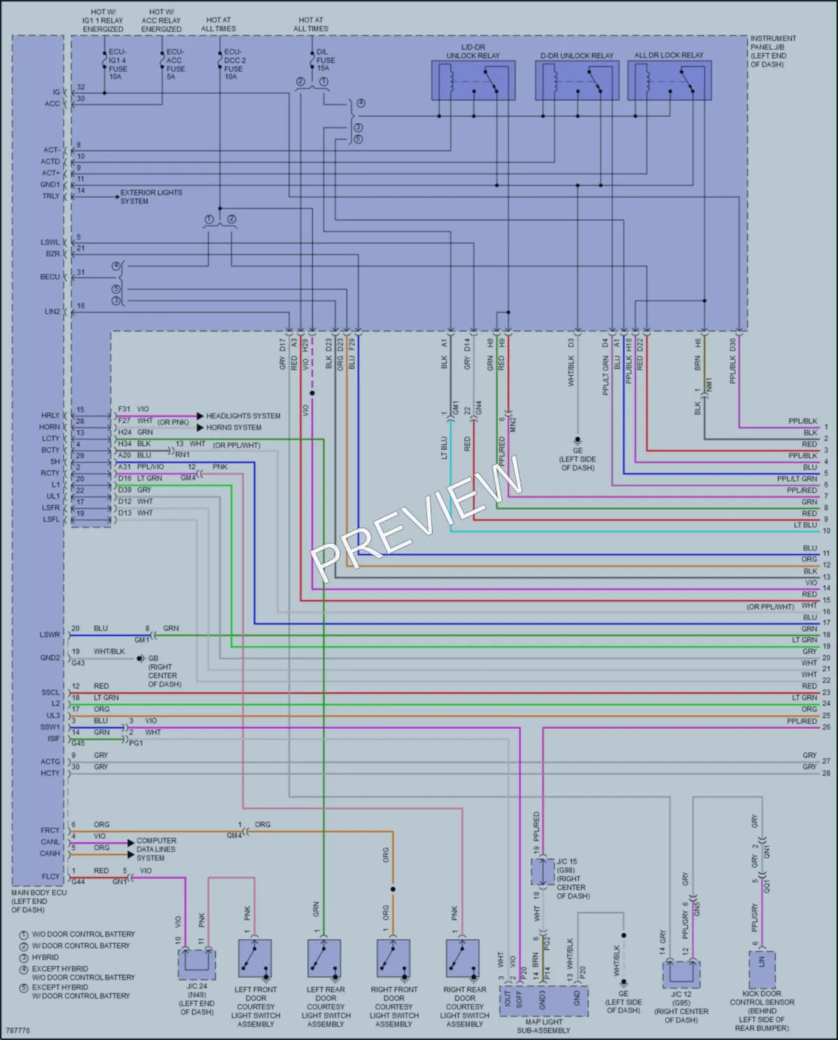 2022 Toyota RAV4Hybrid Anti Theft wiring diagram preview