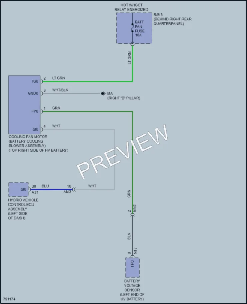 2022 Toyota RAV4Hybrid Cooling Fan wiring diagram preview