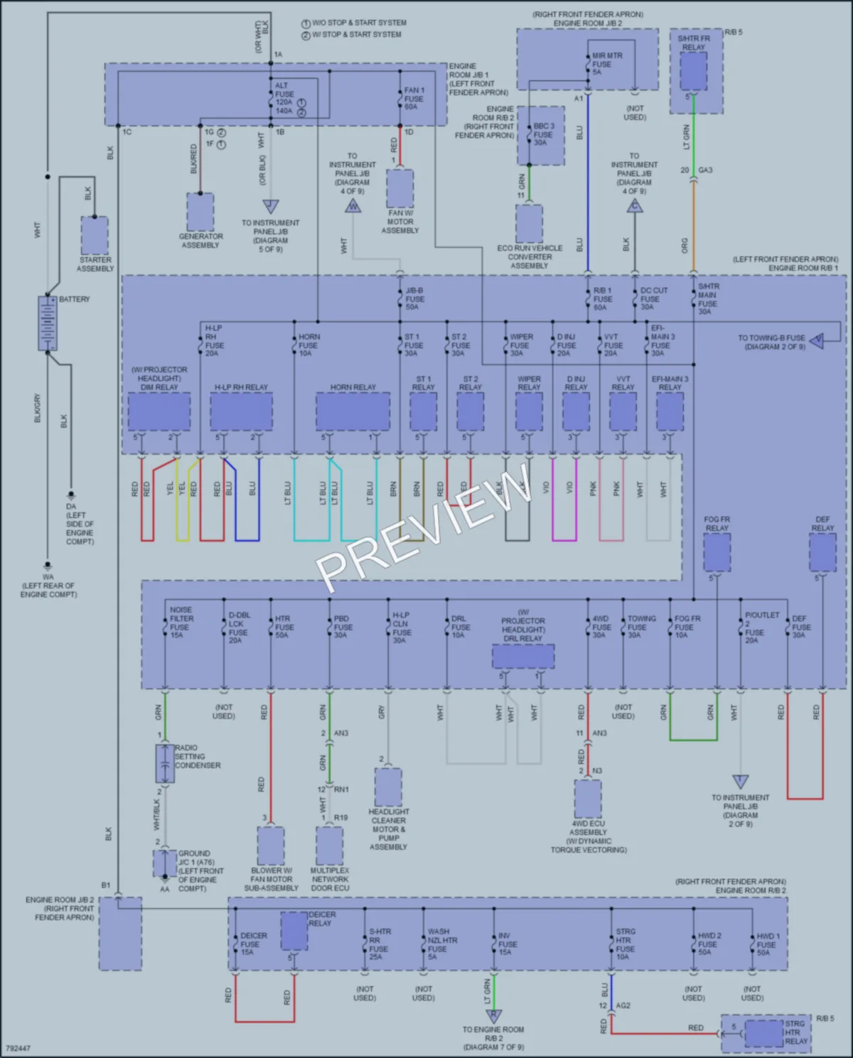 2022 Toyota RAV4Hybrid Power Distribution wiring diagram preview