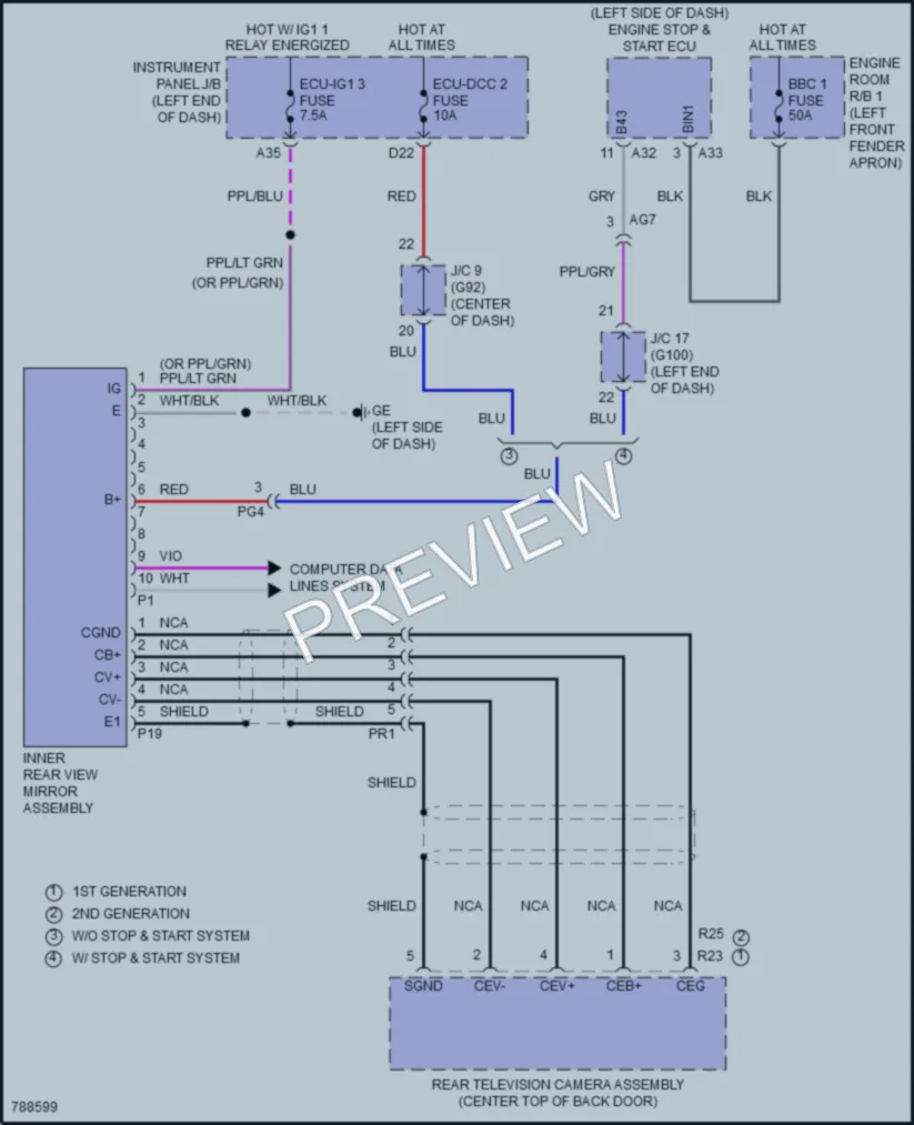 2022 Toyota RAV4Hybrid Power Mirrors wiring diagram preview