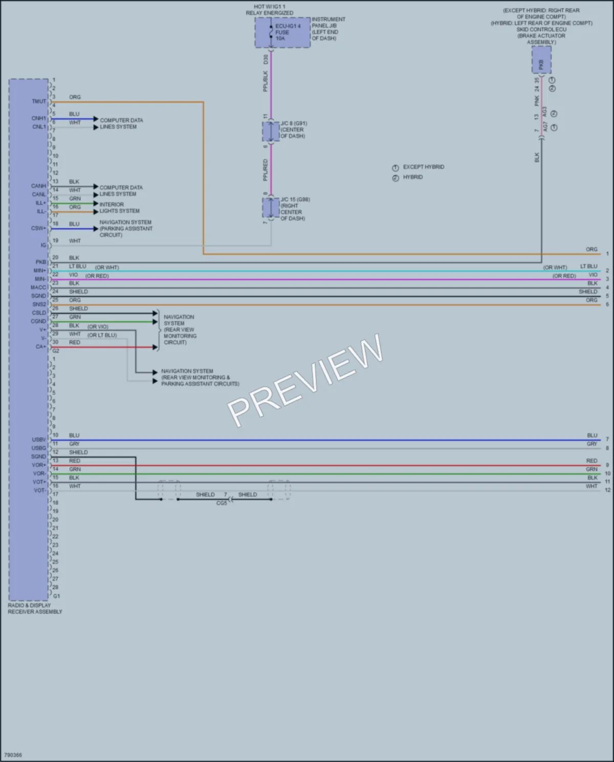 2022 Toyota RAV4Hybrid Radio wiring diagram preview