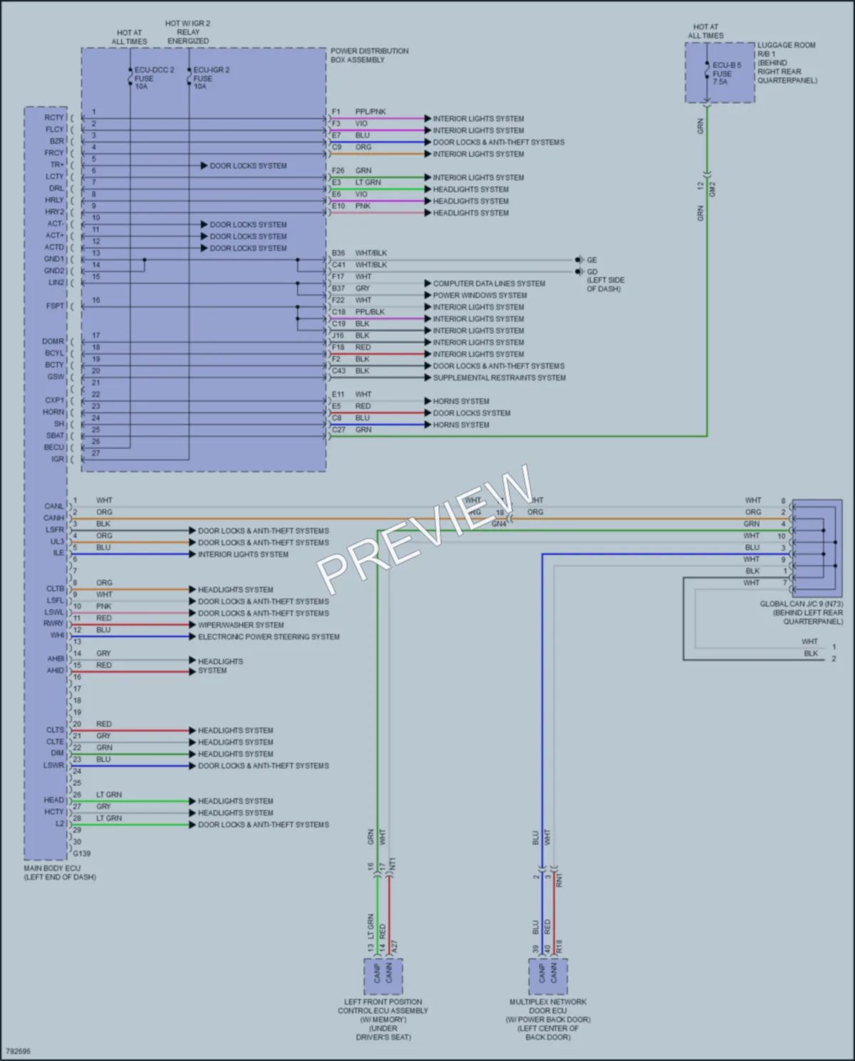 2022 Toyota RAV4Prime Body Control Modules wiring diagram preview