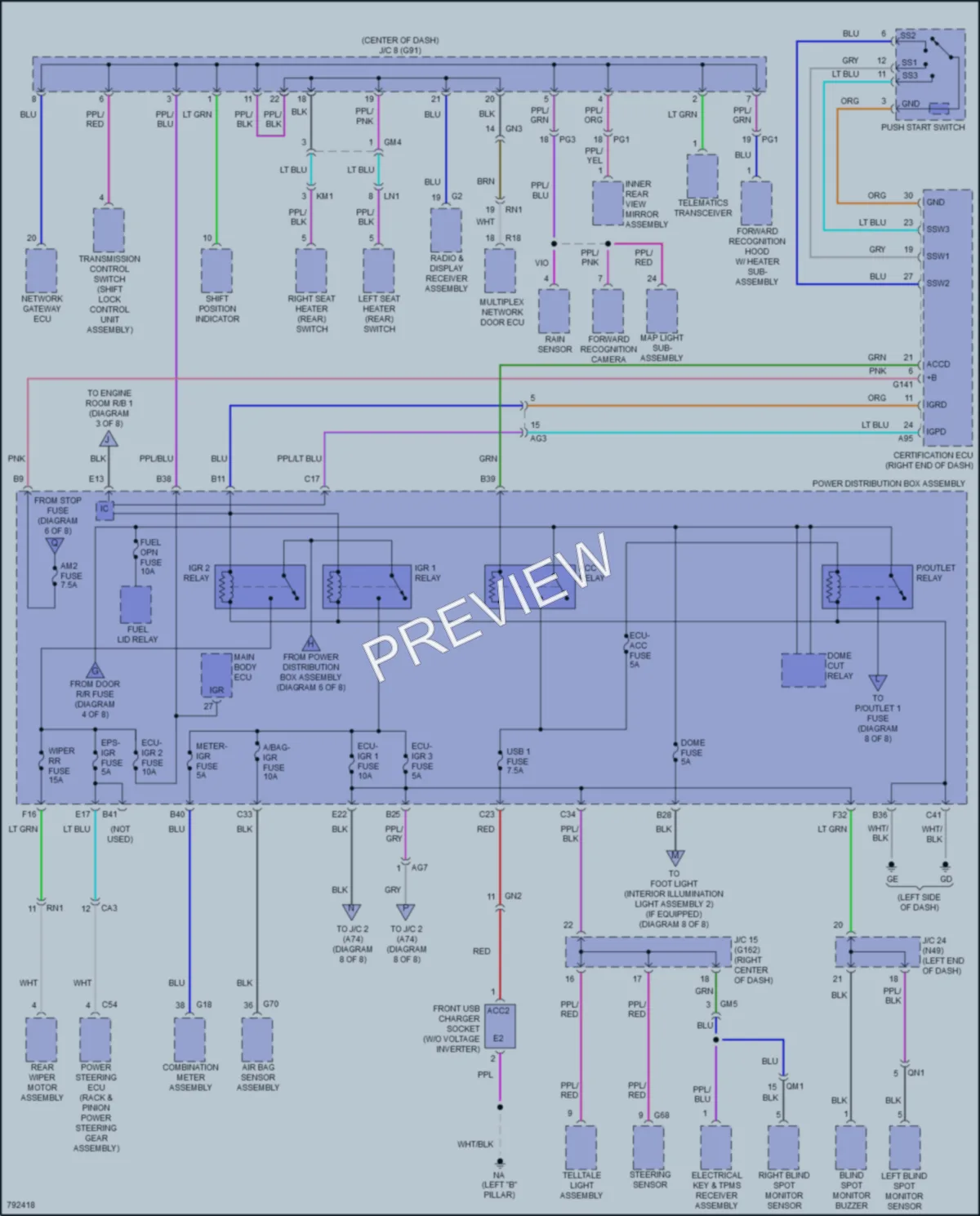 2022 Toyota RAV4Prime Power Distribution wiring diagram preview