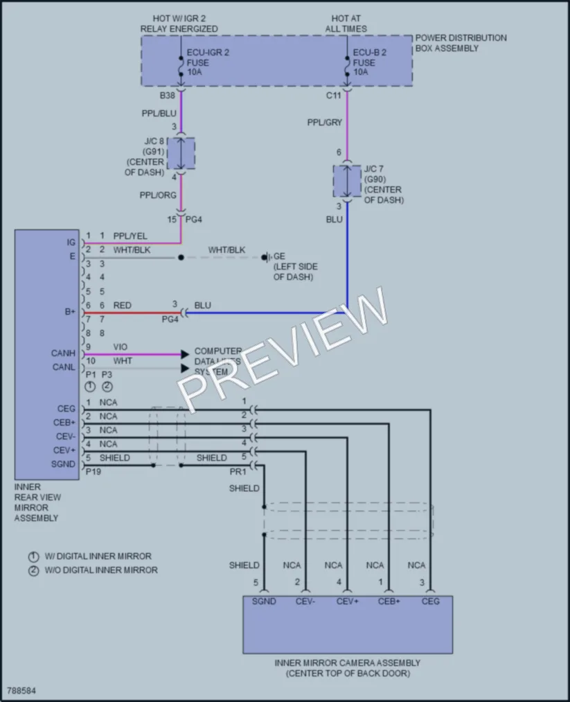 2022 Toyota RAV4Prime Power Mirrors wiring diagram preview