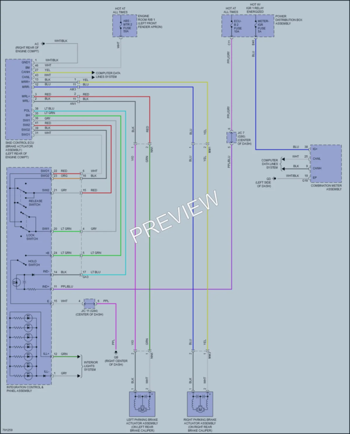 2022 Toyota RAV4Prime Shift Interlock wiring diagram preview