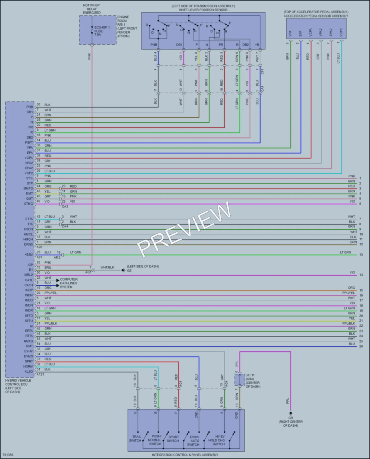 2022 Toyota RAV4Prime Transmission wiring diagram preview